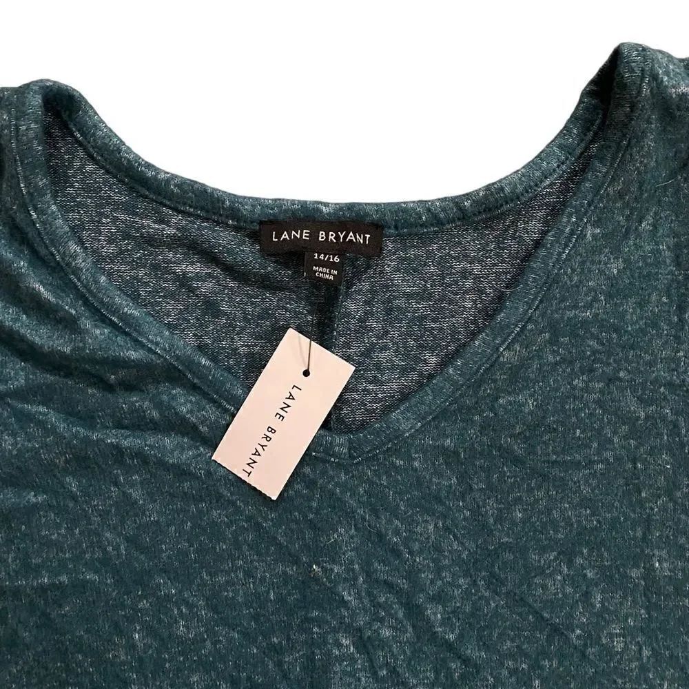 Lane Bryant NWT sweater tank top blue green Heather size 14/16 - Picture 3 of 12
